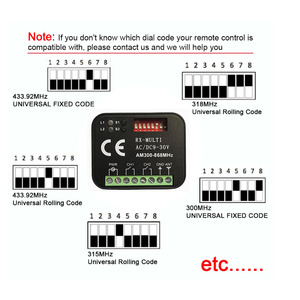 Evrensel garaj uzaktan kumanda alıcısı çok RX 300-900MHz 9-30V röle modülü haddeleme ve sabit kod komutu verici kutusu - Product Image 3