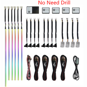 แอป RGB ไฟ LED สีแบบไร้สาย18ใน1เพื่อควบคุมแสงที่อยู่รอบๆภายในรถ - Product Image 1