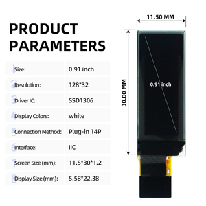 0,91 "IIC OLED-Anzeige modul, 128x32 Bildschirm, 3,3 V-5V SSD1306 Treiber Ideal für Arduino, Raspberry Pi, DIY und Compact Projekte