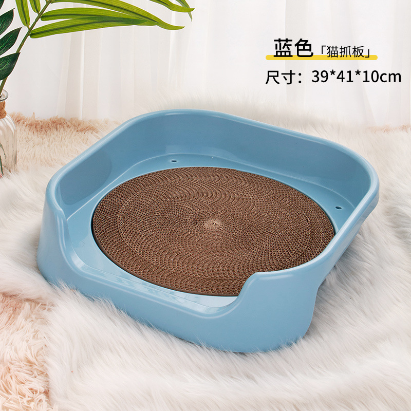 Tabla Rascadora para Gatos Estándar Engrosada (Azul Grande)
