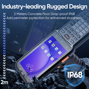 Escáner de inventario de vehículos F9827 Almacén Pda Android 14 15M Lector de código de barras de larga distancia Código de barras Láser Mano Android PDA - Product Image 4