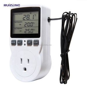 Controlador de temperatura Digital multifunción, termostato de salida con interruptor de temporizador, refrigeración de calefacción, CA de 110V ~ 230, enchufe de temporizador - Product Image 4