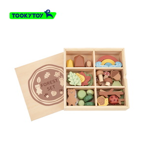 RTS Scene Model Simulation Plant False Stone Simulation Number Children&amp;#39;<strong>s</strong> Toy Set Wild Scene Animal <strong>Cognition</strong> Wooden Toys - Product Image 2