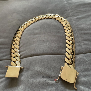 Hip Hop takı zinciri 14k 25MM 24 "700G 999 gümüş ağrı küba zincir buzlu Out Moissanite kilit buzlu Out küba bağlantı zinciri - Product Image 5