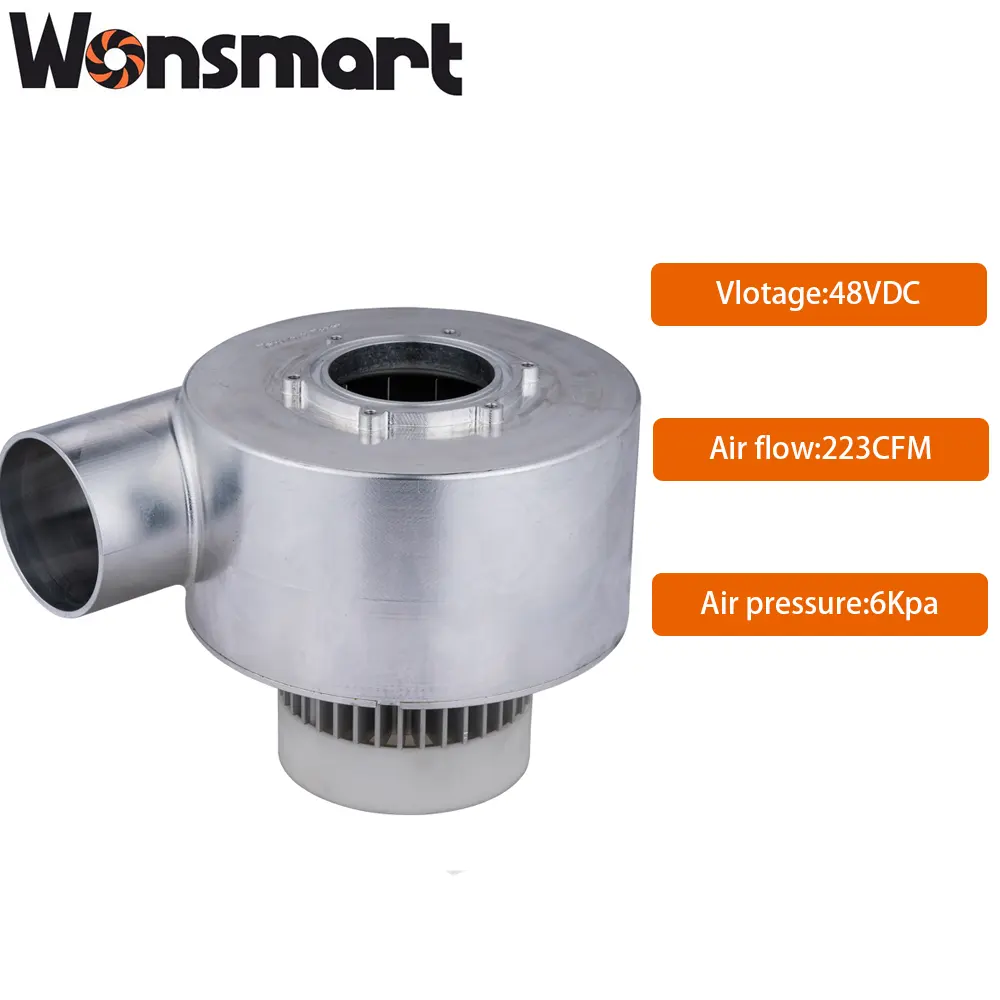 48 V 6 Kpa hochdruck bürstenloser Gleichstrominjektor-Turbobohner 12000 RPM Geschwindigkeit 600 W Nennleistung CE ETL Zertifizierung industrielle Aufblasbare Verwendung