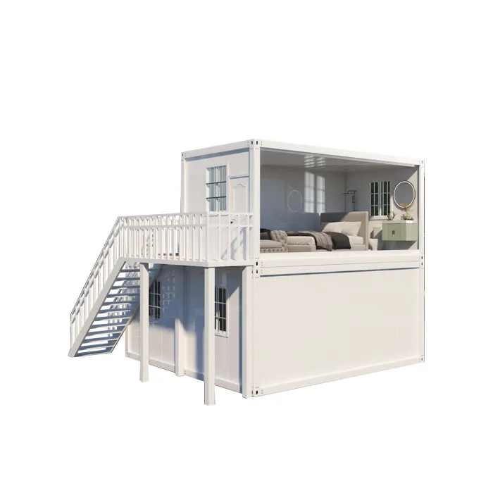 20/40 Fuß doppelstöckiges vorgefertigtes kleines modulares abnehmbares mobiles Haus Container-Büro faltbares Containerhaus