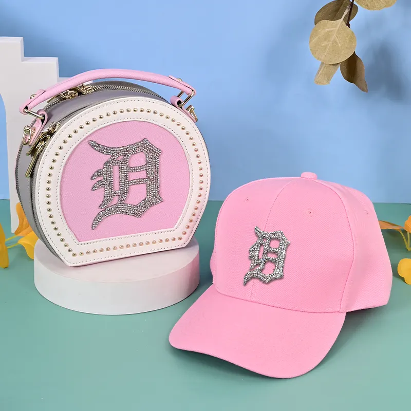 2024 tas dan Set topi Detroit tas tangan selempang belanja wanita bermerek tas bahu D huruf kapital desainer mewah