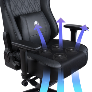 Silla ejecutiva VANBOW 8255 para juegos, silla para juegos de ordenador con sistema de refrigeración y función de masaje, convertible de cuero sintético - Product Image 2