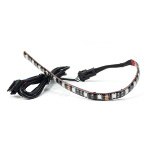 LANSEKO marka 4 adet mavi-diş RGB renk LED İç işık kiti evrensel arabalar Accent Neon büyümek şerit aydınlatma kiti - Product Image 5