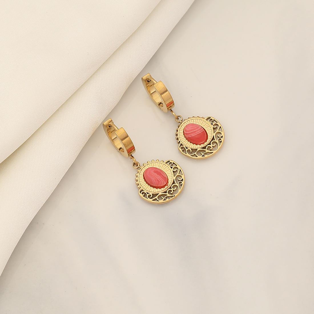 Pink earrings