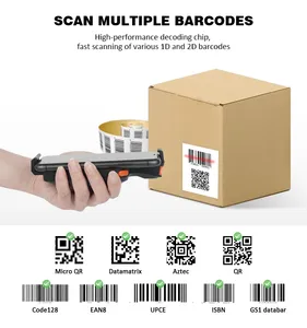 K20 2D teléfono Clip trasero Bluetooth escáner de código de barras lector de código de barras portátil código de matriz de datos 1D 2D escáner QR para Android IOS - Product Image 4