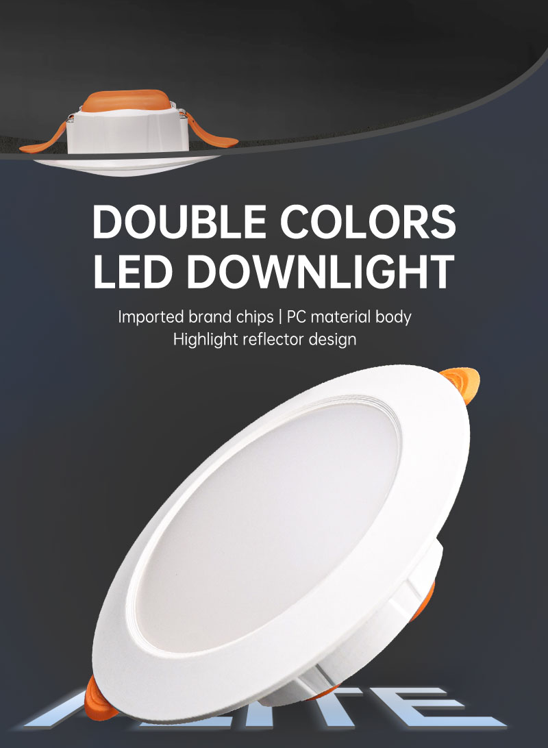 High brightness CCT 3000K 4000K 6000K downlight lamp commercial downlight 7W 9W recessed led downlight fixture for project