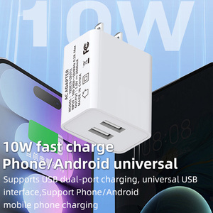 Standard <strong>USB</strong> <strong>Power</strong> <strong>Adapter</strong> Plug With Dual <strong>USB</strong> Capable of Charging Two Devices Simultaneously With 5V 2AWall Mounted <strong>USB</strong> Charger - Product Image 4