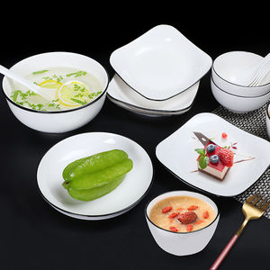 Lò vi sóng bát đặt hộ gia đình dao kéo Nordic gốm dao kéo bữa ăn tối tấm nhỏ Bát súp - Product Image 2