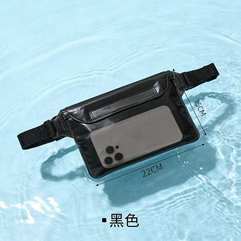 Waterproof Waist Bag with Extra Large Capacity - Black