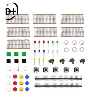 Pratico Kit resistore portatile per Arduino Starter Kit UNO R3 LED potenziometro tattile interruttore pin intestazione