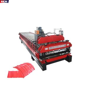 Customizable 380v 7.5kw Feed Thickness 0.3-0.8mm Trapezoid Metal Roofing <strong>Forming</strong> <strong>Curving</strong> <strong>Machine</strong>