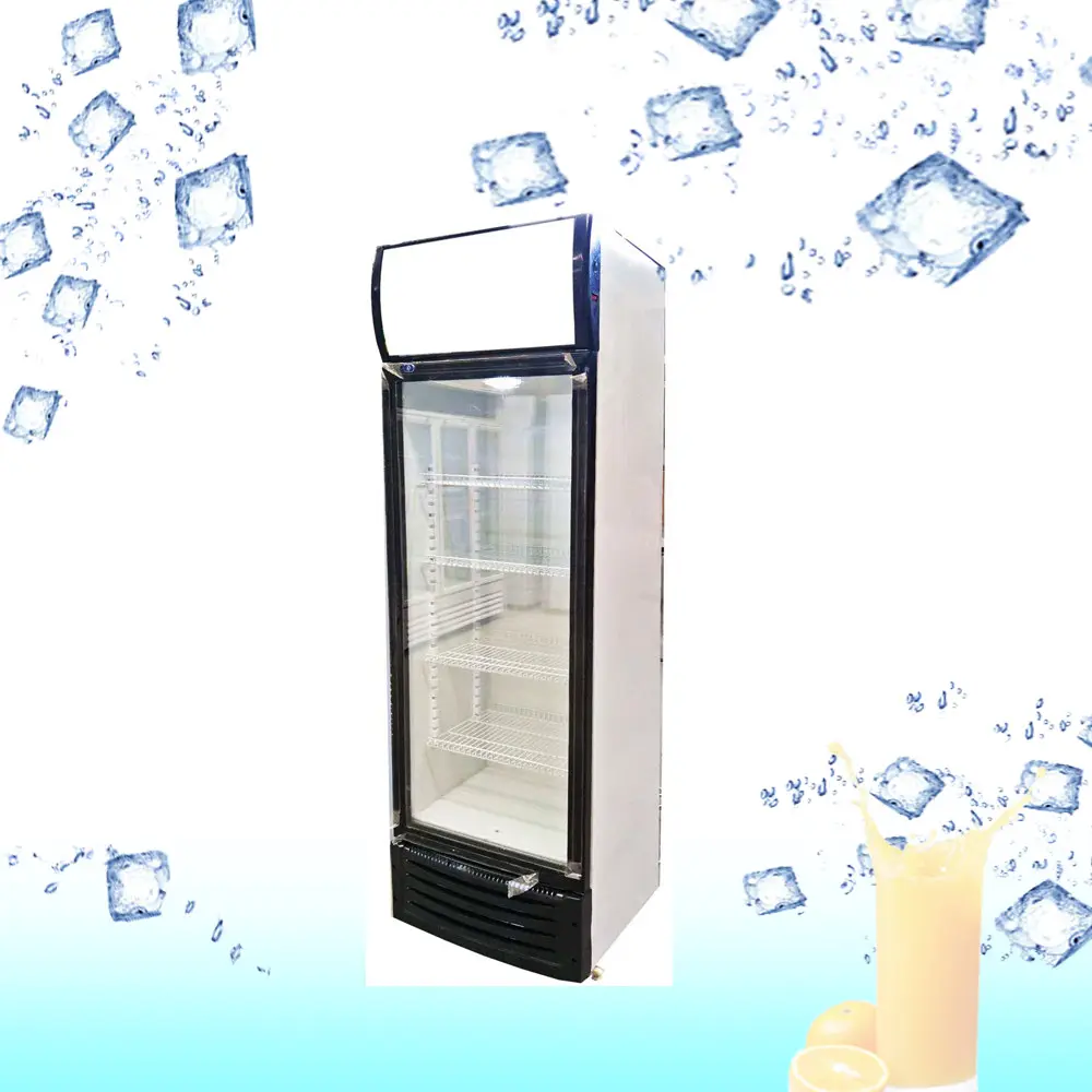 Refrigerador vertical para fruta, escaparate de agua de Soda, refrigerador