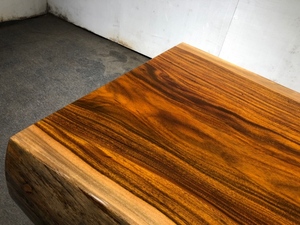Toplantı yemek odası için stoklanan özel katı bütün ağaç döşeme masa tik levha - Product Image 2
