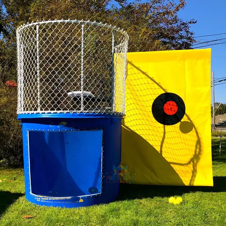 Estate popolare cortile bambini adulti high striker water carnival game dunking booth dunk tank