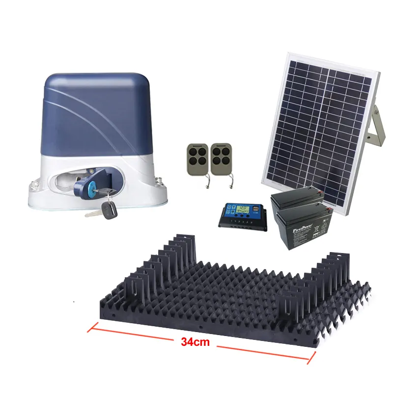 DC 24V kit completo solares portão Automático Deslizante Operador Portão do motor Pesados