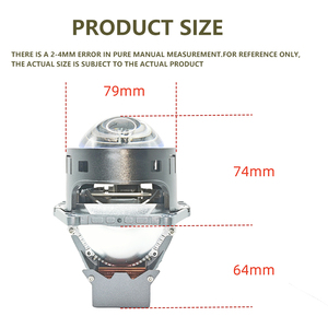 Idison T85 Công Suất Cao 95W 85W Chùm Thấp 3.0 Inch 12V Thủy Tinh Màu Xanh 6000K + 6000K Bóng Đèn Bi-LED Ống Kính Chiếu Ánh Sáng Xe LED Đèn Pha - Product Image 2