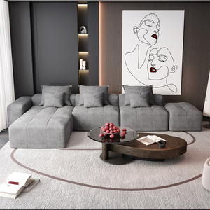 Moderne Oversized Modulaire Sectionele Bank Sprankelende Chenille Stof Zachte Kussen Bank Diy Combinatie Getuft Bank Set - Product Image 6