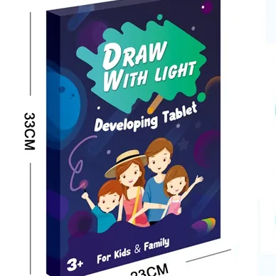 2022 नई उत्पाद बच्चों शिक्षा खिलौना कलम लेखन पेंट सेट खिलौना A4 रात जादू प्रकाश ड्राइंग बोर्ड बच्चों के लिए
