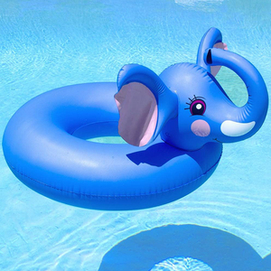Thickened PVC <strong>Elephant</strong> Shaped Inflatable Swimming <strong>Tube</strong> for Kids Durable Plastic Blow up Swim Ring Float Water Party Toys