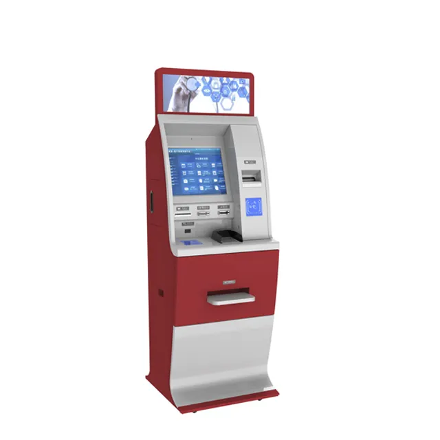Máquina de quiosco con autoservicio, lector de tarjetas, pantalla doble, Banco de ATM, venta de fábrica