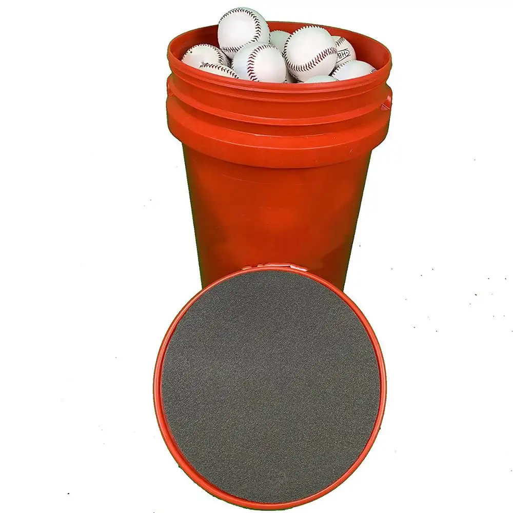 5 galloni 6 litri di baseball di plastica secchio con sedile imbottito con palle da baseball
