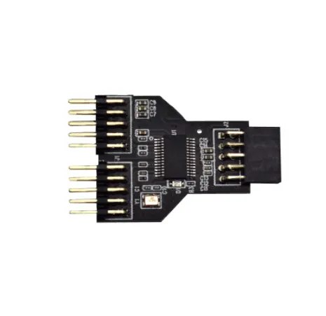 Mejor nuevo USB Header hembra 1 a 2 placa macho 9 pines USB HUB USB 2,0 adaptador de conector de 9 pines para refrigeración líquida para RGB
