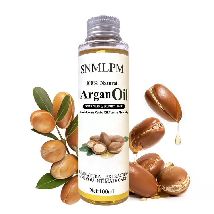 SNMLPM vente en gros d'huile d'argan biologique pressée à froid huile de support hydratante croissance des cheveux maroc huile d'argan pour les cheveux de la peau du visage