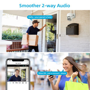 Fabrika toptan 3MP güvenlik kamera ICSee AI insan algılama gece görüş iki yönlü interkom Wifi kameralar açık su geçirmez kam - Product Image 6