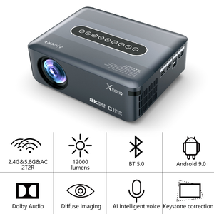Xnano X1 Android 9.0 Amlogic T972 proiettore Wireless intelligente 8K decodifica 5G Wifi 2GB DDR3 16GB BT telecomando 1080p LCD BT5.0 - Product Image 2