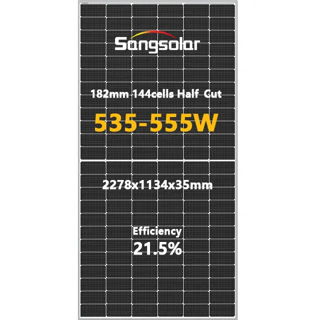 ชั้น1แบรนด์แผงเซลล์แสงอาทิตย์ VSun 540วัตต์545วัตต์ซันเทคแผงเซลล์แสงอาทิตย์มีสต็อกในคลังสินค้ายุโรป