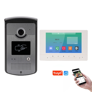 Alta calidad de lujo hogar Multiroom multifunción 4 interfono con cable sistema de intercomunicación de seguridad dos monitores Video portero