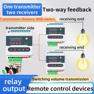 AC380V Wireless Bidirektion ale Rückkopplung steuerung Fernbedienung schalter 10A max. E/A-Modul für die Übertragung von Strom paaren - Product Image 2