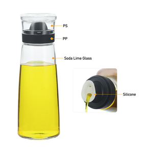 Toptan fiyat boş olmayan damla sızdırmaz mutfak cam pişirme 2-opening kapaklı zeytinyağı ve sirke dağıtıcı - Product Image 2