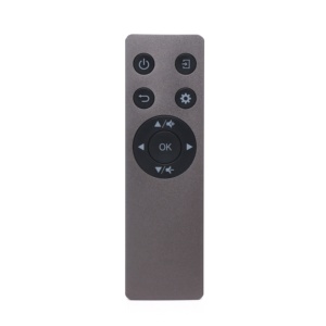 Telecomando a infrarossi in alluminio con base in metallo colore grigio superficie telecomando ir per altoparlante e proiettore telecomando universale - Product Image 1