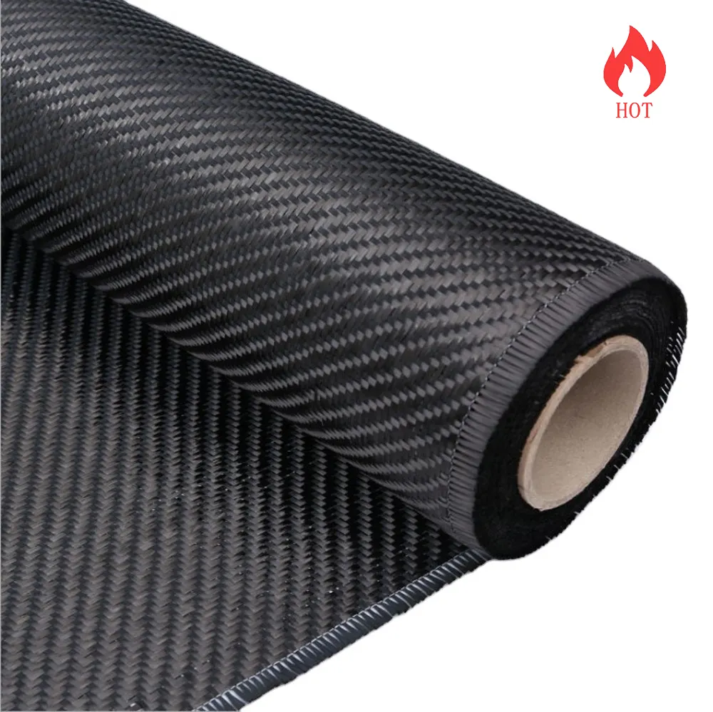 Venda quente Produtos de tecido multi-axial preto 1k 3k 6k 12k Sarja de fibra de carbono Produto direto do fabricante 320g de fibra de carbono