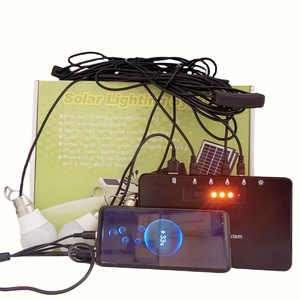 ערכות תאורה מיני פאנל סולארי עם 4 נורות LED מחולל תאורה ביתי נייד מערכת אנרגיה סולארית - Product Image 6