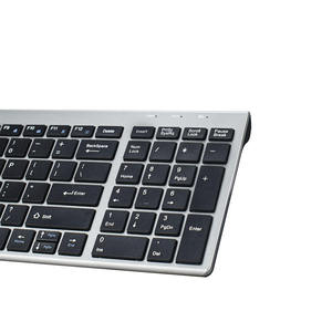 Teclado delgado de Diseño Popular, miniteclado inalámbrico BT de 2,4G para ordenador portátil