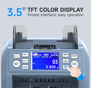 WRM988 japonés Dul Color Sensor Rupias indias INR Mix Value Counter Bill Contador Máquina de conteo de moneda - Product Image 5