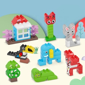 Çocuk erken eğitim yapı blok oyuncaklar 104 adet DIY çeşitli büyük parçacık yapı taşları oyuncak - Product Image 5