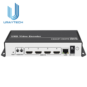 URayTech Multi-Canal 4K H.265 H.264 RTMP SRT IPTV Codificador de video Compatible con HDCP, HD HDMI a IP Live Streaming Codificador Hardware