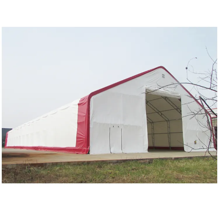 डबल पुलिंदा कपड़े औद्योगिक भंडारण भवन तम्बू
