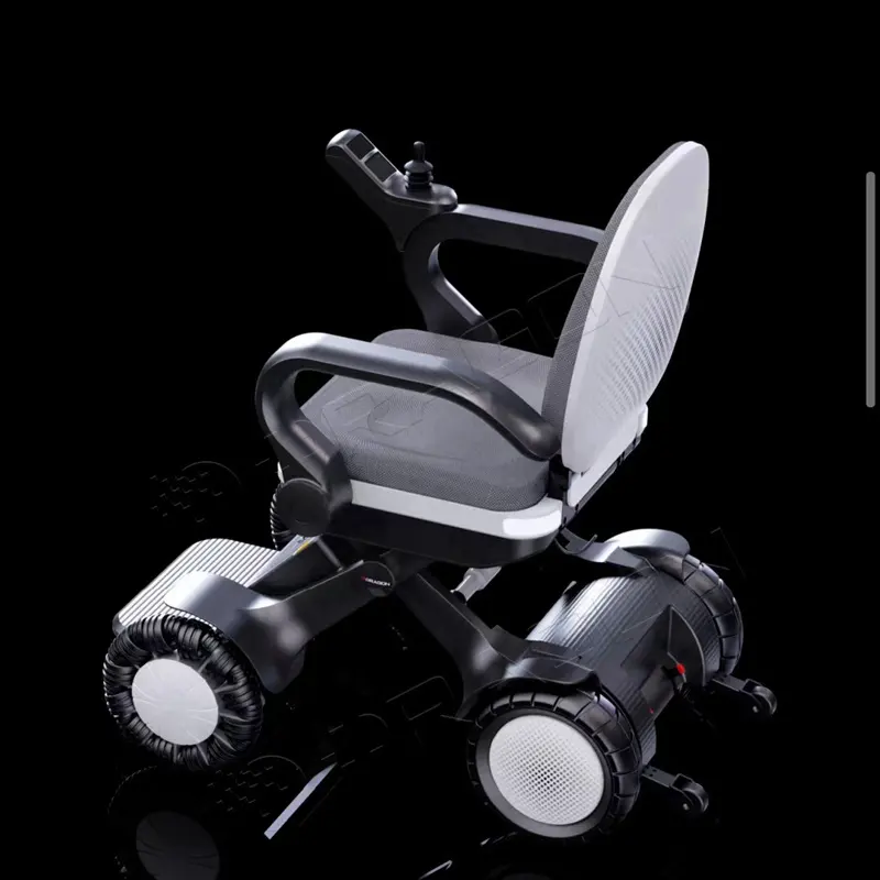 Scooter électrique pliable à 4 roues avec cadre en alliage d'aluminium pour fauteuil roulant électrique intelligent et automatique