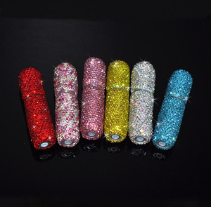Portable Mini Refillable Crystal Spray Bottles for Travel 10ml Bling Scent Pump case Full Diamond <strong>Perfume</strong> Atomizer Bottle - Product Image 2