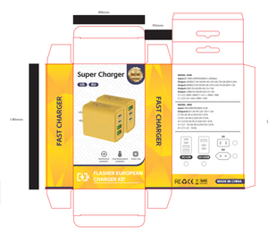 英国EU米国プラグ1 USB-QC 3.0 2タイプ-C実際に測定された出力急速充電Pd 40WマルチチャージャーアダプターIphone Samsung用 - Product Image 4